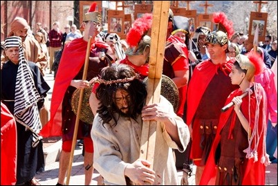 Living Stations of the Cross and the Good Friday Liturgy celebrated by Cardinal O’Malley at the Cathedral of the Holy Cross, April 14, 2017. Pilot photo/ Mark Labbe 