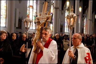 Living Stations of the Cross and the Good Friday Liturgy celebrated by Cardinal O’Malley at the Cathedral of the Holy Cross, April 14, 2017. Pilot photo/ Mark Labbe 