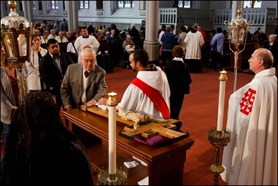 Living Stations of the Cross and the Good Friday Liturgy celebrated by Cardinal O’Malley at the Cathedral of the Holy Cross, April 14, 2017. Pilot photo/ Mark Labbe 