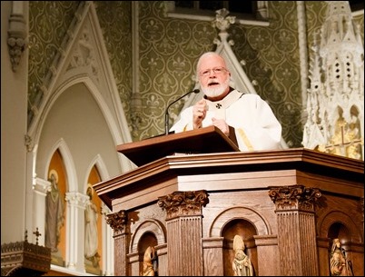 Cardinal O’Malley celebrates the Mass of the Last Supper, Holy Thursday April 13, 2017 at the Cathedral of the Holy Cross. Pilot photo/ Mark Labbe 