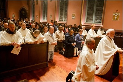 Cardinal O’Malley celebrates the Mass of the Last Supper, Holy Thursday April 13, 2017 at the Cathedral of the Holy Cross. Pilot photo/ Mark Labbe 