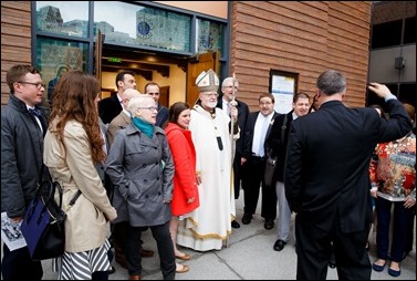 Cardinal Sean O’Malley celebrates the Mass of Dedication and Consecration of Our Lady of Good Voyage Shrine in South Boston, April 22, 2017. Pilot photo/ Gregory L. Tracy 