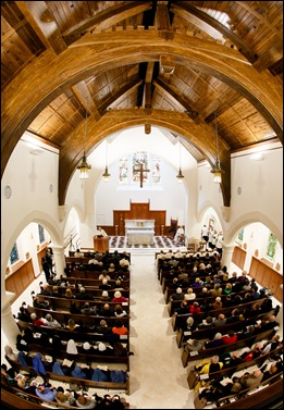 Cardinal Sean O’Malley celebrates the Mass of Dedication and Consecration of Our Lady of Good Voyage Shrine in South Boston, April 22, 2017. Pilot photo/ Gregory L. Tracy 