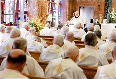 Mass for priests celebrating 50 years of ordination at the archdiocese's Regina Cleri residence May 9, 2017. Pilot photo/ Gregory L. Tracy