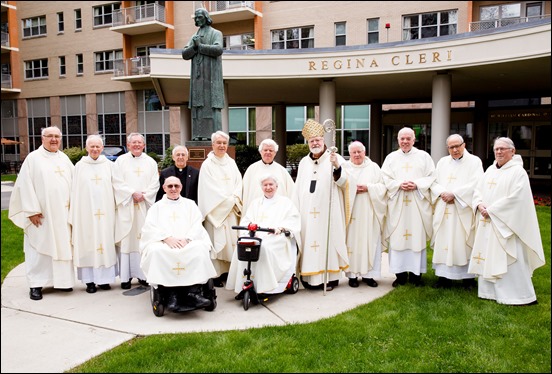 Mass for priests celebrating 50 years of ordination at the archdiocese's Regina Cleri residence May 9, 2017. Pilot photo/ Gregory L. Tracy