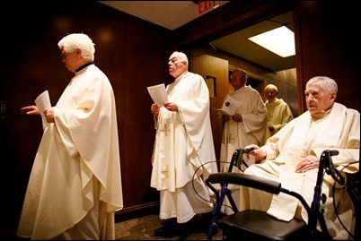 Mass for priests celebrating 50 years of ordination at the archdiocese's Regina Cleri residence May 9, 2017. Pilot photo/ Gregory L. Tracy