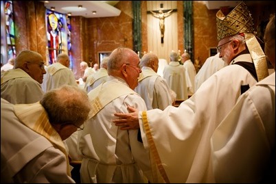 Mass for priests celebrating 50 years of ordination at the archdiocese's Regina Cleri residence May 9, 2017. Pilot photo/ Gregory L. Tracy