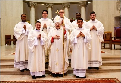 Ordination of transitional deacons for the Archdiocese of Boston, celebrated June 10, 2017 at Holy Name Church, West Roxbury by Bishop Peter J. Uglietto. Pilot photo/ Gregory L. Tracy 