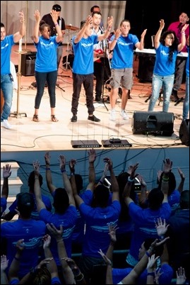 Atrevete rally for Hispanic youth in the Archdiocese of Boston, held at Fontbonne Academy, July 8, 2017. Pilot photo/ Donis Tracy