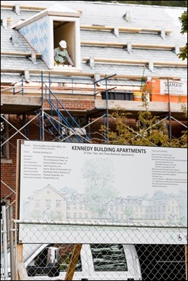 Cardinal Seán P. O’Malley and Lt. Governor Karyn Polito celebrate the groundbreaking of Bethany Apartments affordable and workforce housing at the Cardinal Cushing Centers in Hanover, Oct. 23, 2017. Pilot photo/ Gregory L. Tracy 