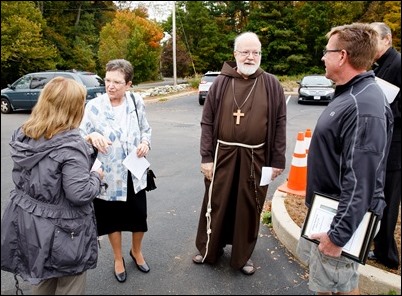 Cardinal Seán P. O’Malley and Lt. Governor Karyn Polito celebrate the groundbreaking of Bethany Apartments affordable and workforce housing at the Cardinal Cushing Centers in Hanover, Oct. 23, 2017. Pilot photo/ Gregory L. Tracy 