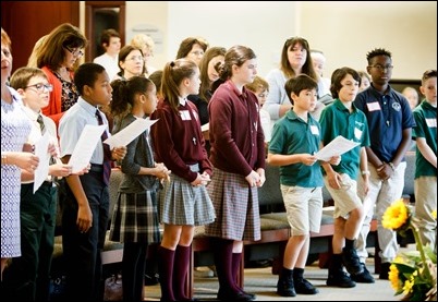 Mission Education Day sponsored by the Missionary Childhood Association in the Archdiocese of Boston’s Pastoral Center, Oct. 11, 2017. Pilot photo/ Gregory L. Tracy 