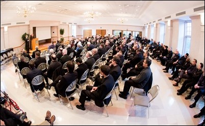 Fall Presbyteral Convocation, St. Julia’s in Weston, Nov. 27, 2017. Pilot photo/ Gregory L. Tracy 