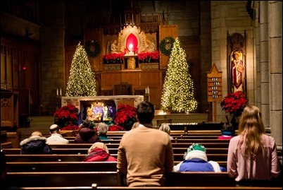 2017 New Year’s Eve Mass at St. Clement Eucharistic Shrine in Boston. Pilot photo/ Mark Labbe 