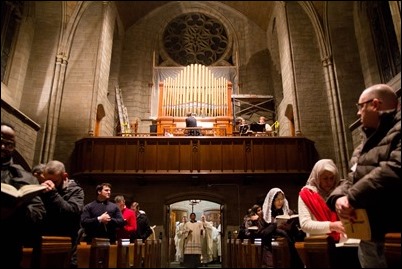 2017 New Year’s Eve Mass at St. Clement Eucharistic Shrine in Boston. Pilot photo/ Mark Labbe 