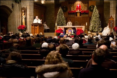 2017 New Year’s Eve Mass at St. Clement Eucharistic Shrine in Boston. Pilot photo/ Mark Labbe 