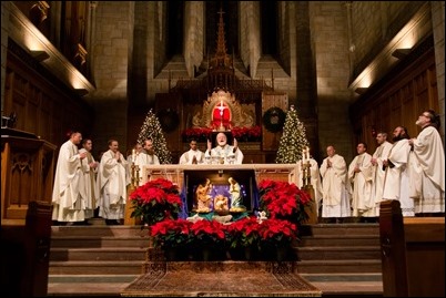 2017 New Year’s Eve Mass at St. Clement Eucharistic Shrine in Boston. Pilot photo/ Mark Labbe 