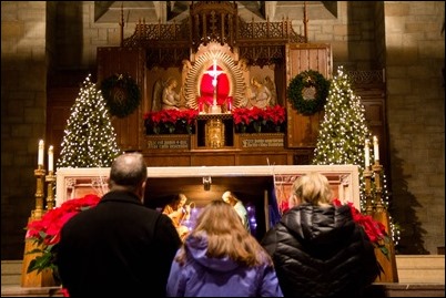 2017 New Year’s Eve Mass at St. Clement Eucharistic Shrine in Boston. Pilot photo/ Mark Labbe 