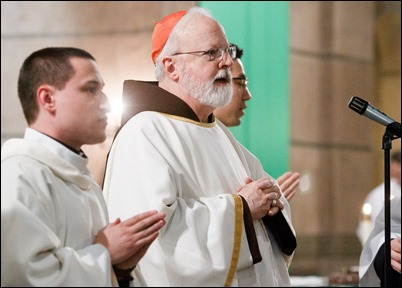 Cardinal Sean P. O’Malley celebrates Mass for pro-life pilgrims attending the March for Life at the Shine of the Sacred Heart in Washington, D.C., Jan. 19, 2018. Pilot photo/ Gregory L. Tracy