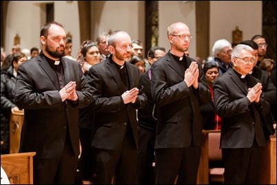 Admission to candidacy of seminarians of the Redemptoris Mater Seminary, held at Immaculate Conception Church, Revere, Mass., Jan. 6, 2017. (Photo by Gregory L. Tracy)