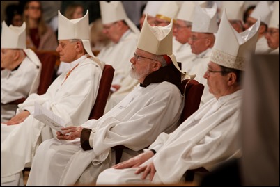 Cardinal Sean P. O’Malley concelebrates the Vigil Mass for Life at the Basilica of the National Shrine of the Immaculate Conception in Washington, D.C., Jan. 18, 2018. Pilot Photo/ Gregory L. Tracy 