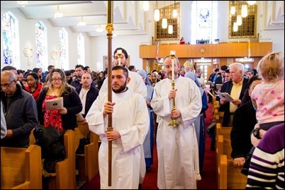 First celebration of the Rite of the Election and Call to Continuing Conversion Immaculate Conception Church in Malden, Feb. 18, 2018. Pilot photo/ Mark Labbe 