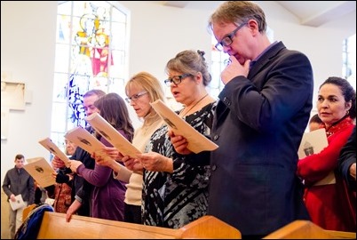 First celebration of the Rite of the Election and Call to Continuing Conversion Immaculate Conception Church in Malden, Feb. 18, 2018. Pilot photo/ Mark Labbe 