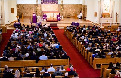 First celebration of the Rite of the Election and Call to Continuing Conversion Immaculate Conception Church in Malden, Feb. 18, 2018. Pilot photo/ Mark Labbe 