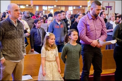 First celebration of the Rite of the Election and Call to Continuing Conversion Immaculate Conception Church in Malden, Feb. 18, 2018. Pilot photo/ Mark Labbe 