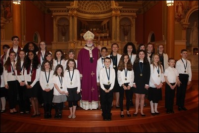 The Cardinal and the choir after the Mass.