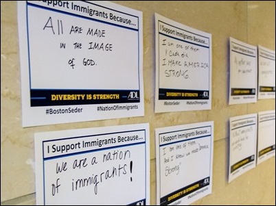 ADL New England’s 11th annual “A Nation of Immigrants” Community Seder, March 4, 2018 and UMass Boston. Pilot photo/ Mark Labbe 