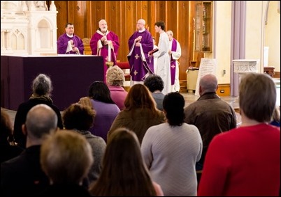 Mass for our Catholic Appeal Commitment Weekend, St. Patrick Church, Lawrence, March 11, 2018. Pilot photo/ Mark Labbe 