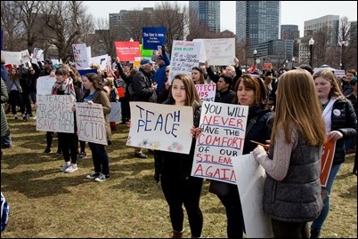 The March for Our Lives rally against gun violence and for school safety on Boston Common, March 24, 2018. Pilot photo/ Mark Labbe 