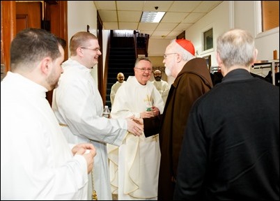 Ordination of Transitional Deacons Joseph Almeida, Maciej Kazimierz Araszkiewicz, Corey Bassett-Tirrell, Marcos Enrique, Timothy Paul Hynes, Przemyslaw Kasprzak, Brother John Edward Koelle OFM Cap., Brian Peter O’Hanlon, Mark Teodor Olejnik, Francis Huy Duc Pham, William Henry Robinson, Carignan Langlois Rouse, Victor Luna Vitug II, and James Paul Wargovich at Immaculate Conception Church in Lowell, April 14, 2018. Pilot photo/ Gregory L. Tracy 