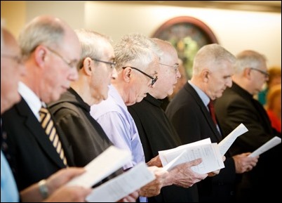 Mass and reception for jubilarian priests and brothers and the archdiocese’s Pastoral Center, May 30, 2018. Pilot photo/ Gregory L. Tracy 