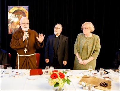 Redemptoris Mater Archdiocesan Missionary Seminary of Boston’s annual Gala Dinner held at June 3, 2018. During the evening, the seminary honored Apostolic Nuncio to the United States Archbishop Christophe Pierre and Dr. Lucy Bayer-Zwirello, Chief of Maternal Fetal Medicine at St. Elizabeth’s Medical Center. Pilot photo/ Gregory L. Tracy