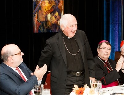 Redemptoris Mater Archdiocesan Missionary Seminary of Boston’s annual Gala Dinner held at June 3, 2018. During the evening, the seminary honored Apostolic Nuncio to the United States Archbishop Christophe Pierre and Dr. Lucy Bayer-Zwirello, Chief of Maternal Fetal Medicine at St. Elizabeth’s Medical Center. Pilot photo/ Gregory L. Tracy