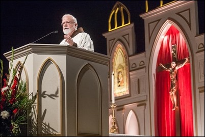 Cardinal Seán Patrick O’Malley, OFM. Cap., archbishop of Boston, was the homilist for during the June 2 morning service of the Eucharistic Congress. Photo by Thomas Spink