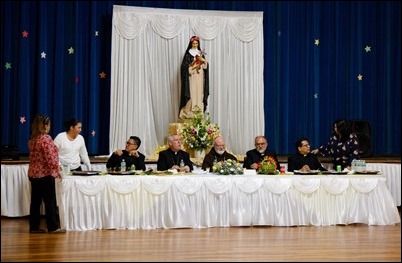 Dedication of the altar of the lower church of St. Rose of Lima, Chelsea, July 24, 2018. Photo by Jacqueline Tetrault, The Pilot