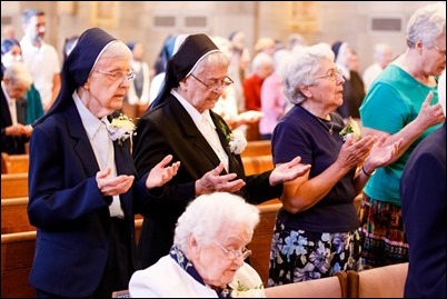 Mass and reception for women religious jubilarians, Sept. 16, 2018. Pilot photo/ Gregory L. Tracy 