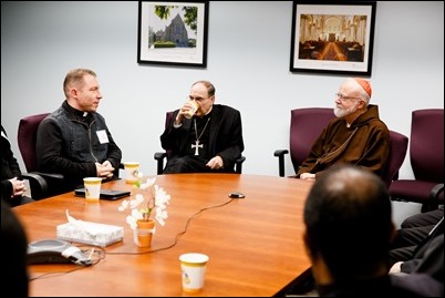 Cardinal O’Malley and Bishop Uglietto meet with extern priests working in the Archdiocese of Boston Oct. 23, 2018. (Pilot photo/ Gregory L. Tracy)