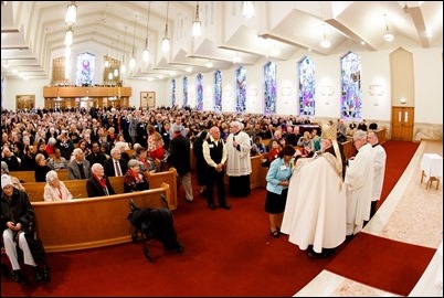 Cardinal Sean P. O’Malley presides at the 2018 Cheverus Award ceremony, Nov. 26 at Immaculate Conception Church in Malden. Pilot photo/ Gregory L. Tracy 