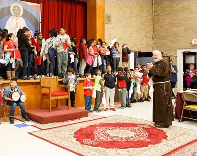 Cardinal O’Malley visits the Youth Center at St. Joseph Parish, Lynn Nov. 9, 2018. Pilot photo/ Jacqueline Tetrault