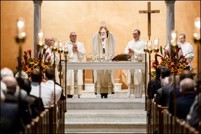 Silver and Golden Wedding Anniversary Mass celebrate by Cardinal O’Malley at St. Mary’s Church in Waltham, Oct 25, 2018. Pilot photo/ Gregory L. Tracy 