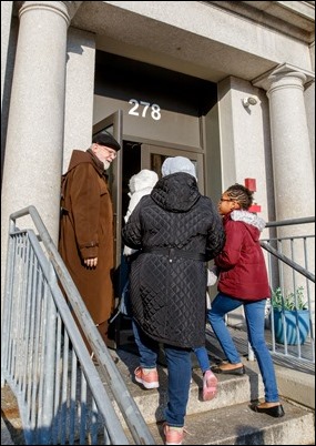 Cardinal Sean O’Malley visits Catholic Charities’ Teen Center at St. Peter’s in Dorchester, Dec. 24, 2018.
Pilot photo/ Gregory L. Tracy 