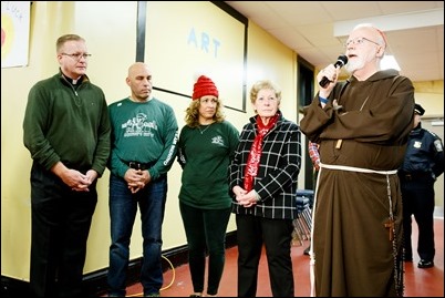 Cardinal Sean O’Malley visits Catholic Charities’ Teen Center at St. Peter’s in Dorchester, Dec. 24, 2018.
Pilot photo/ Gregory L. Tracy 