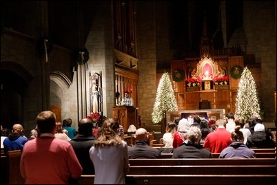 Cardinal O’Malley celebrates New Year’s Eve Mass at St. Clement Eucharistic Shrine in Boston’s Back Bay Dec. 31, 2018.
Pilot photo/ Jacqueline Tetrault