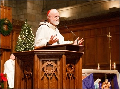 Cardinal O’Malley celebrates New Year’s Eve Mass at St. Clement Eucharistic Shrine in Boston’s Back Bay Dec. 31, 2018.
Pilot photo/ Jacqueline Tetrault