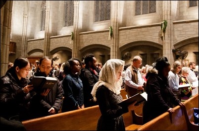 Cardinal O’Malley celebrates New Year’s Eve Mass at St. Clement Eucharistic Shrine in Boston’s Back Bay Dec. 31, 2018.
Pilot photo/ Jacqueline Tetrault