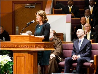 Interfaith prayer service MorningStar Baptist Church in Boston for Governor Charlie Baker and Lieutenant Governor Karen Polito on the eve of their inauguration for a second term, Jan. 2, 2019.
Pilot photo/ Jacqueline Tetrault